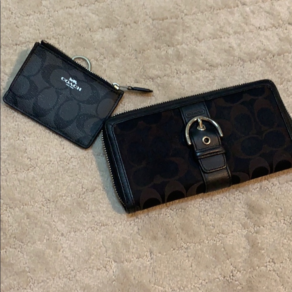 Authentic Coach Wallet And Coin Purse Gem